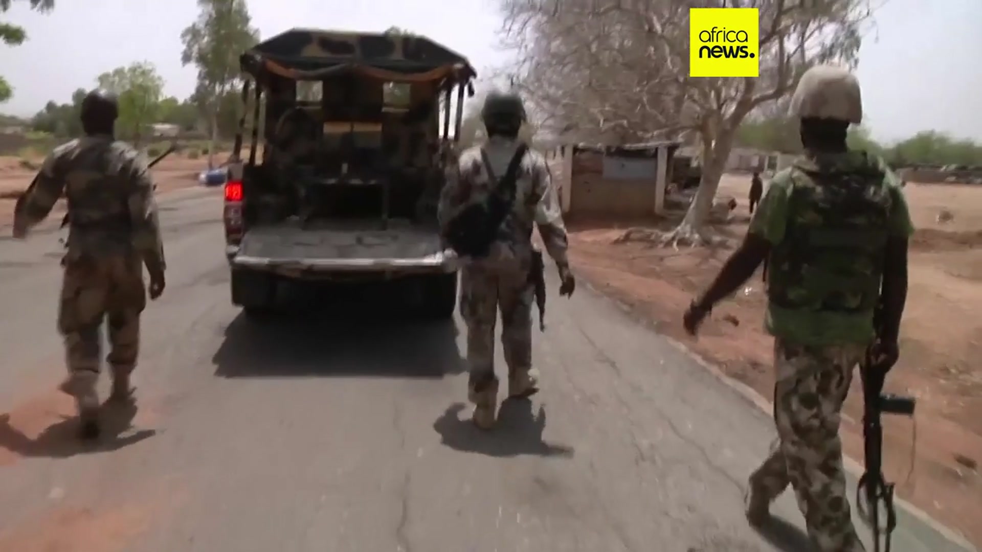 'Video thumbnail for Nigeria's Air Force strikes decimate terrorists: 592 Killed, 200 vehicles destroyed in 8 months'