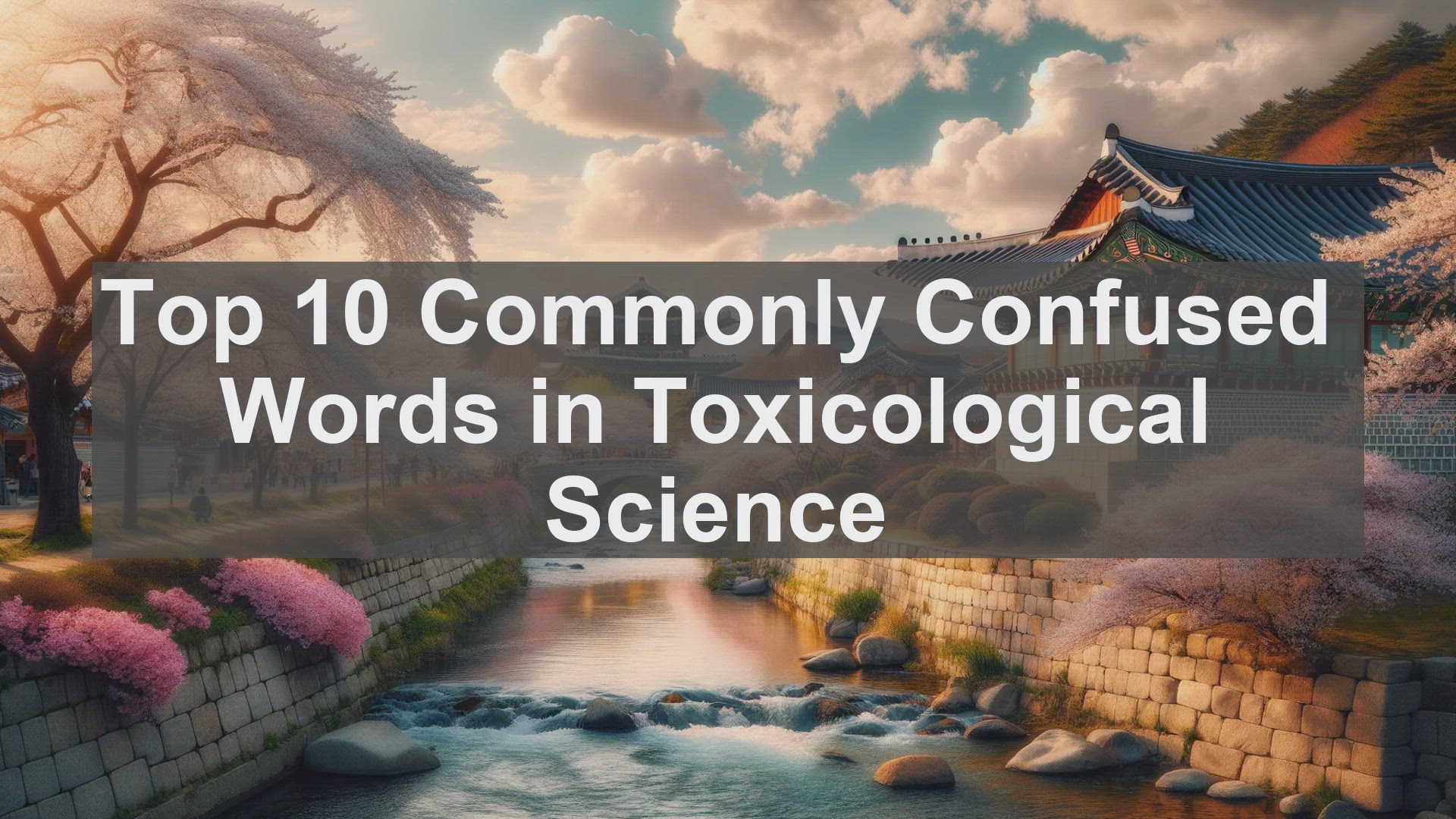 'Video thumbnail for Top 10 Commonly Confused Words in Toxicological Science'