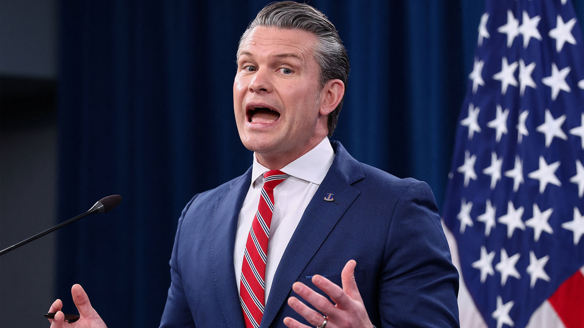Video thumbnail for Hegseth says US blockade on Iran ‘gift to the world’