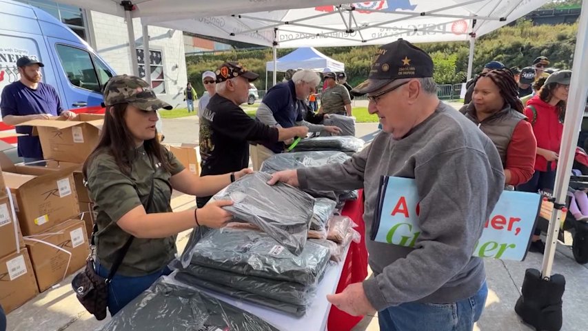 Video thumbnail for Veterans wrap up for winter: Coat drive provides warmth and support