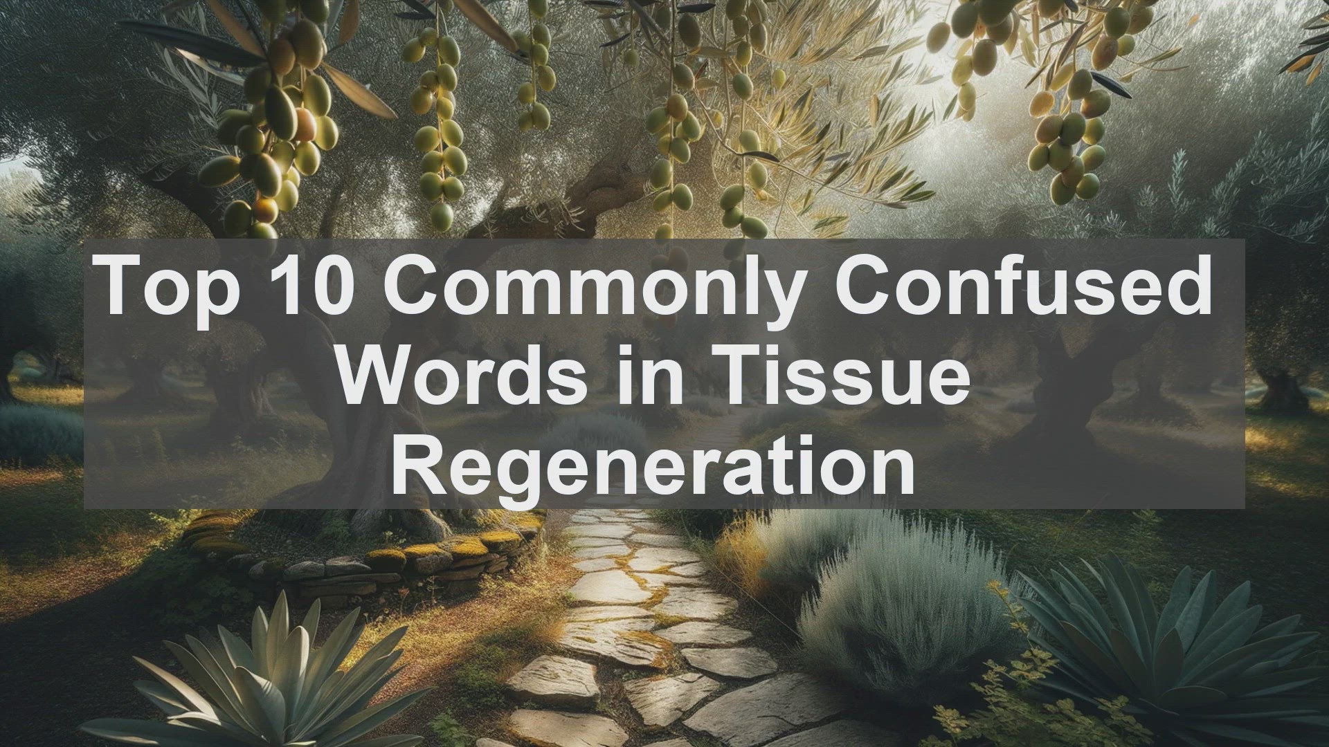 'Video thumbnail for Top 10 Commonly Confused Words in Tissue Regeneration'