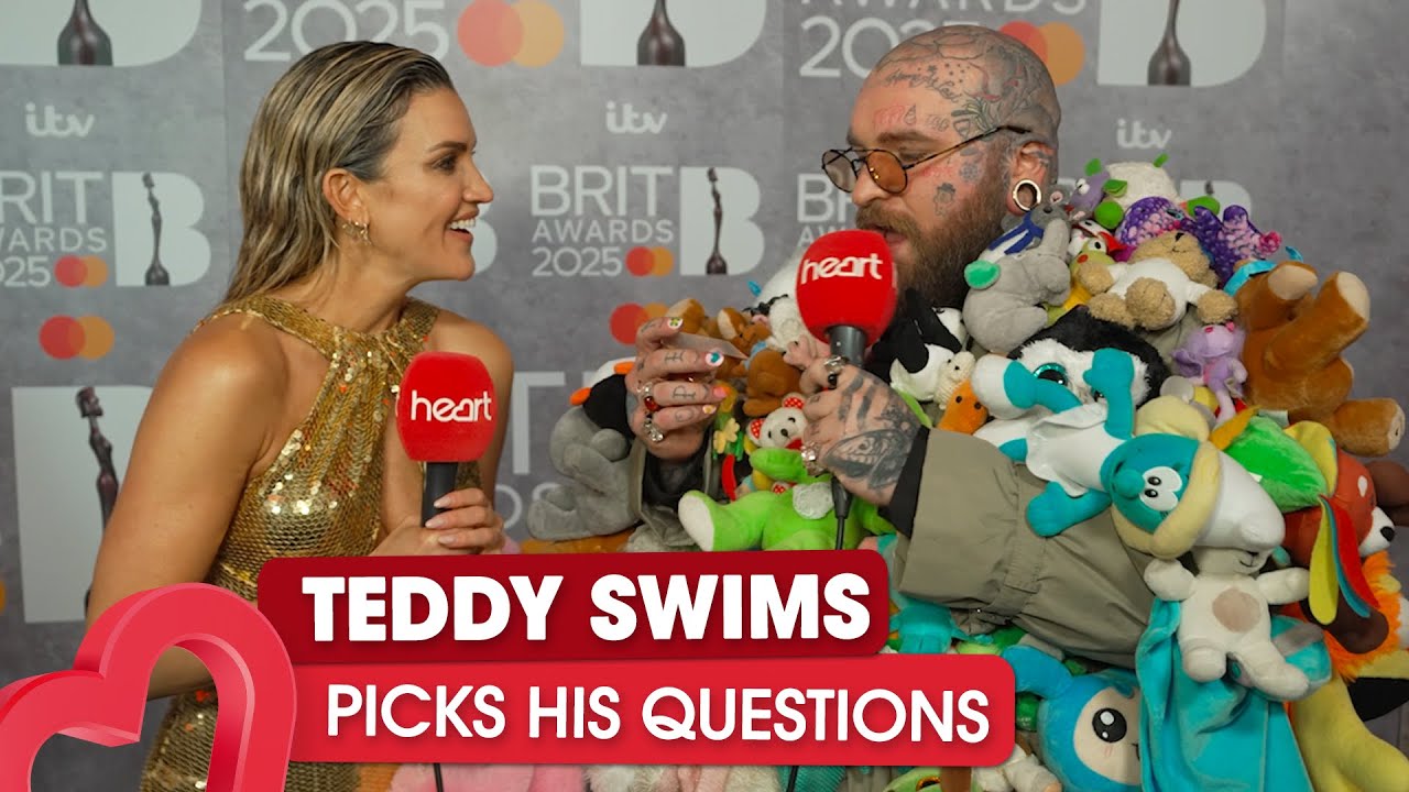 Video thumbnail for BRIT Awards: Teddy Swims and his incredible red carpet outfit and tattoos!