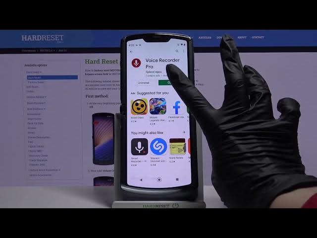 Video thumbnail for How to Record Sounds on Motorola RAZR 5G – Voice Recorder App
