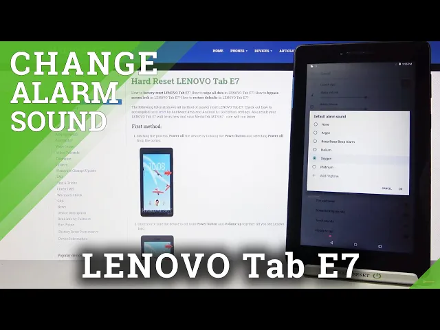 Video thumbnail for Lenovo Tab E7 - All Alarm Tones Review