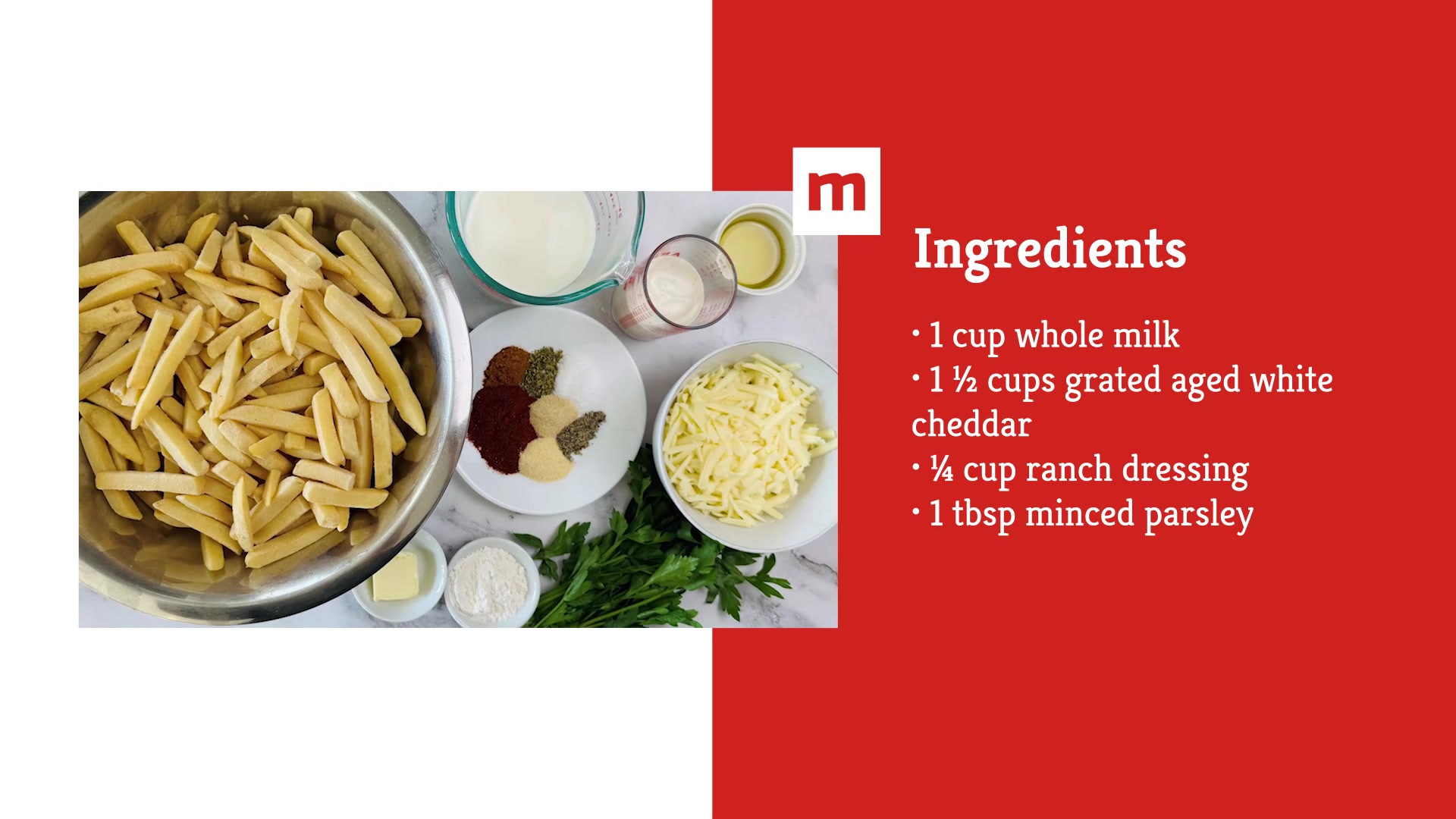 'Video thumbnail for How To Turn Frozen Fries Into Wingstop-Style Voodoo Fries At Home'