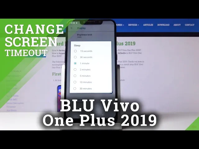 Video thumbnail for How to Set Up Screen Timeout in BLU Vivo One Plus 2019 – Sleep Time