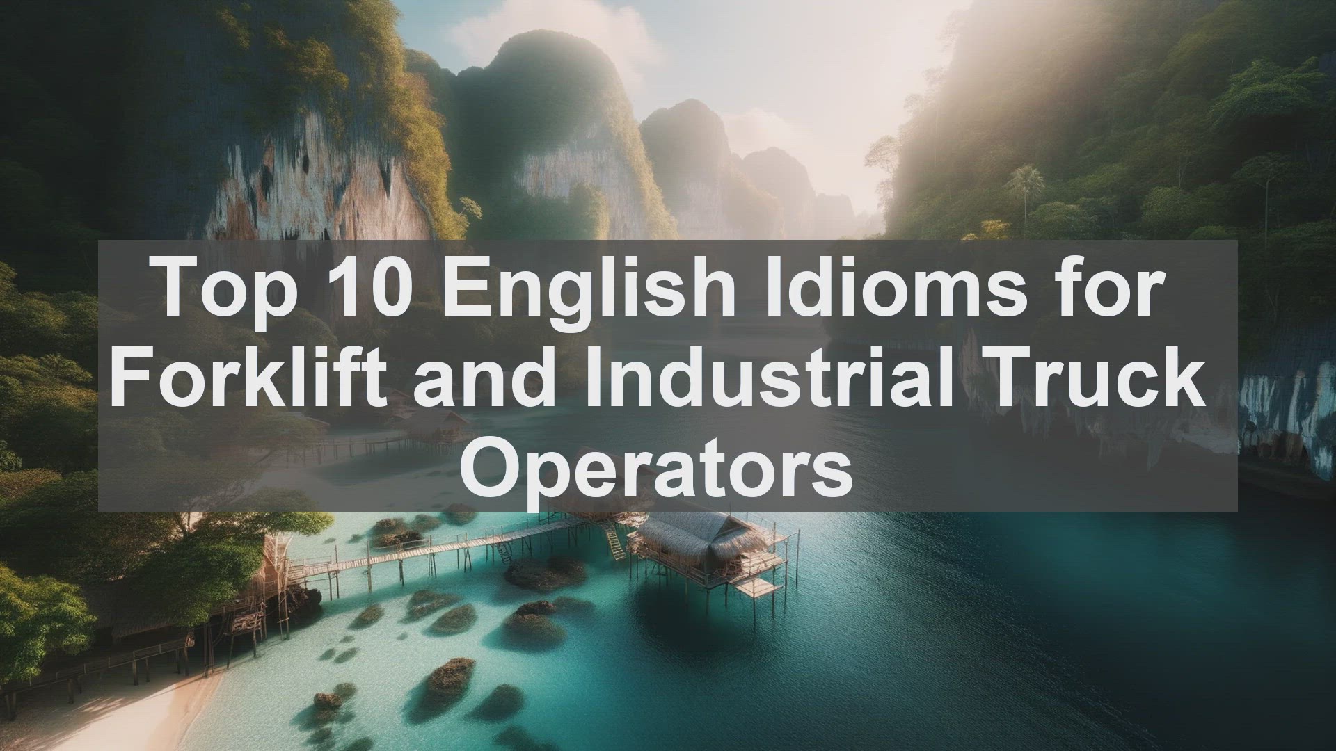'Video thumbnail for Top 10 English Idioms for Forklift and Industrial Truck Operators'
