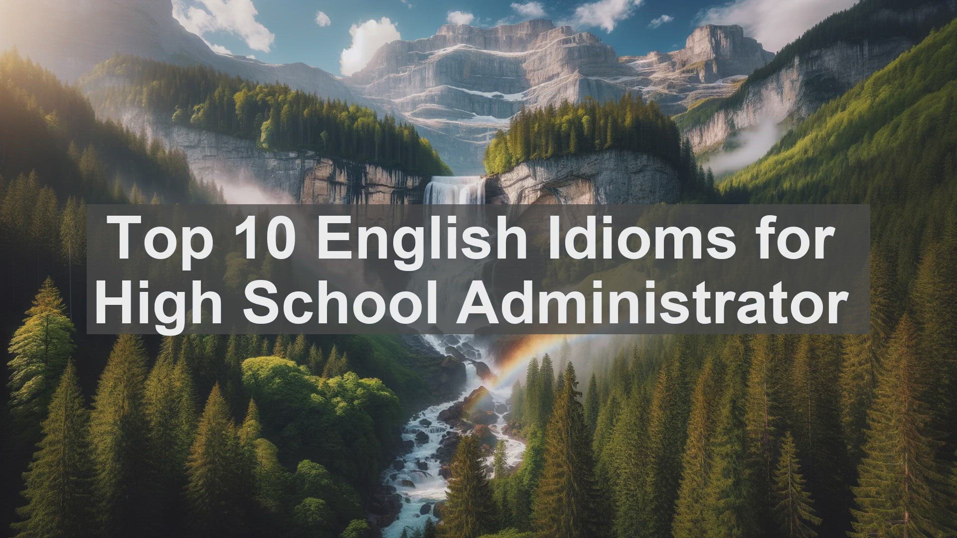 'Video thumbnail for Top 10 English Idioms for High School Administrator'