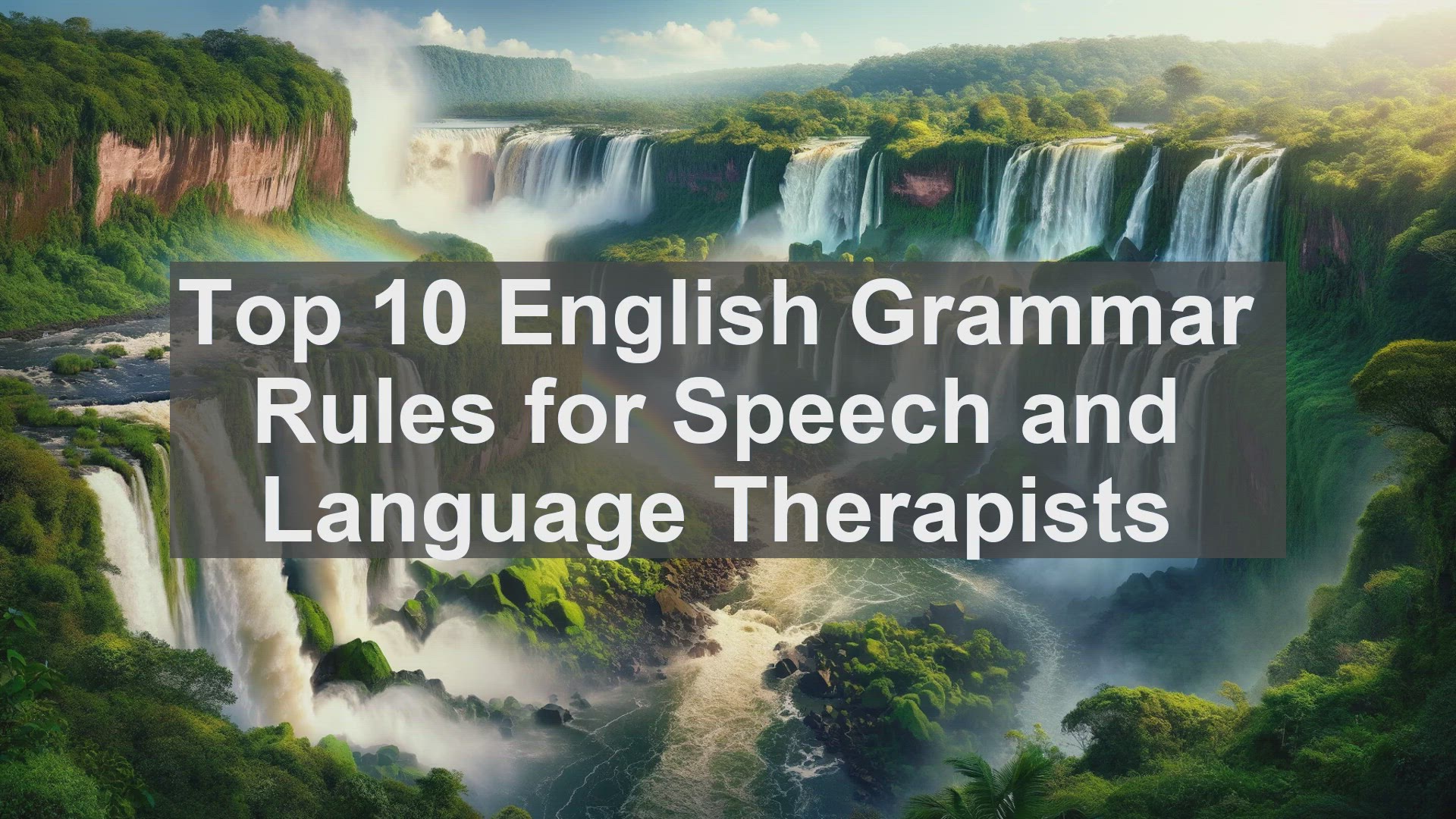'Video thumbnail for Top 10 English Grammar Rules for Speech and Language Therapists'