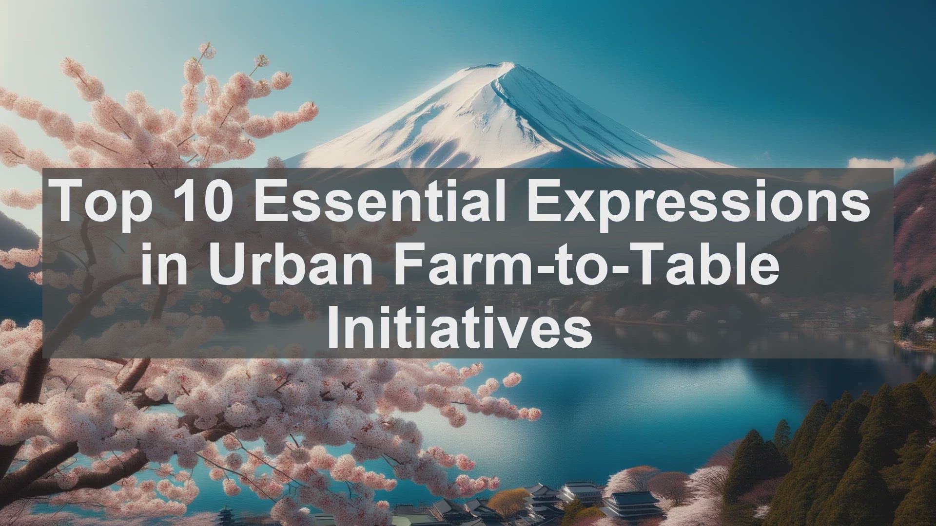 'Video thumbnail for Top 10 Essential Expressions in Urban FarmtoTable Initiatives'