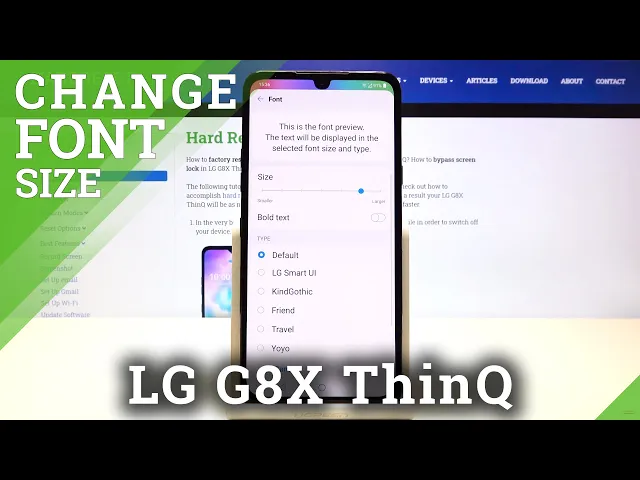 Video thumbnail for Changing the Font Size in LG G8X ThinQ