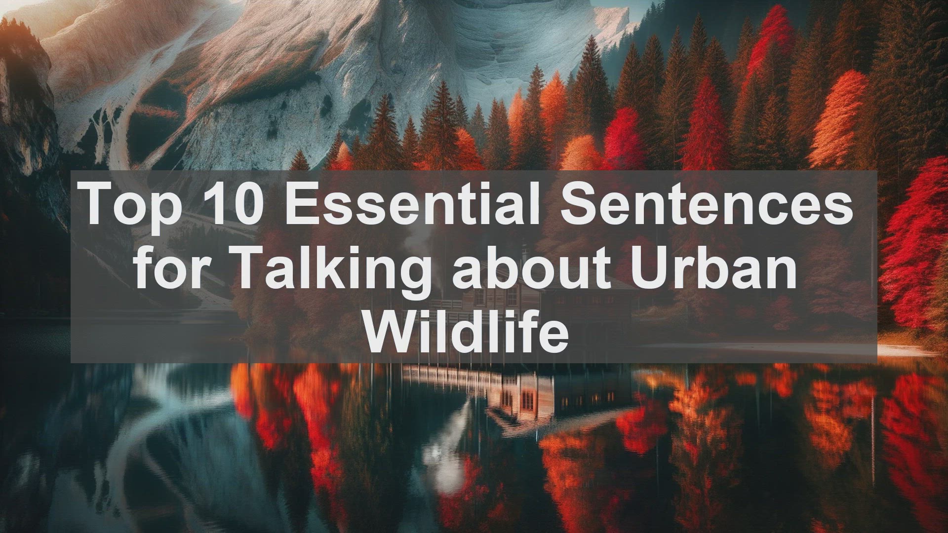'Video thumbnail for Top 10 Essential Sentences for Talking about Urban Wildlife'