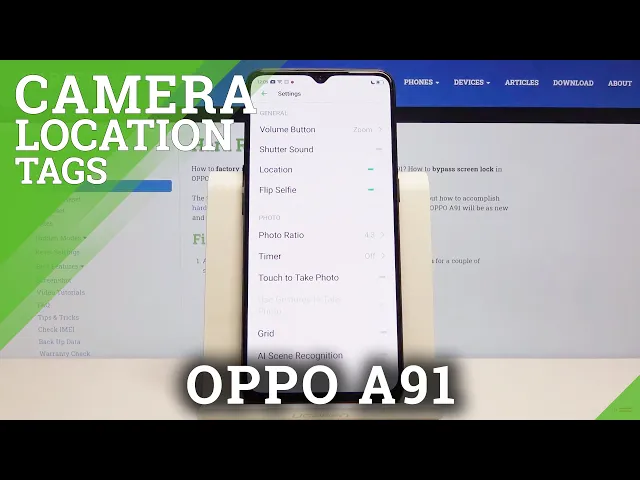 Video thumbnail for How to Turn On Location on Photos in OPPO A91 – Camera Settings