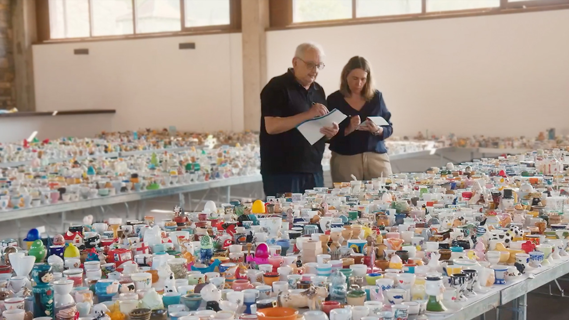 'Video thumbnail for Woman proudly displays 50 years of egg cup collecting'