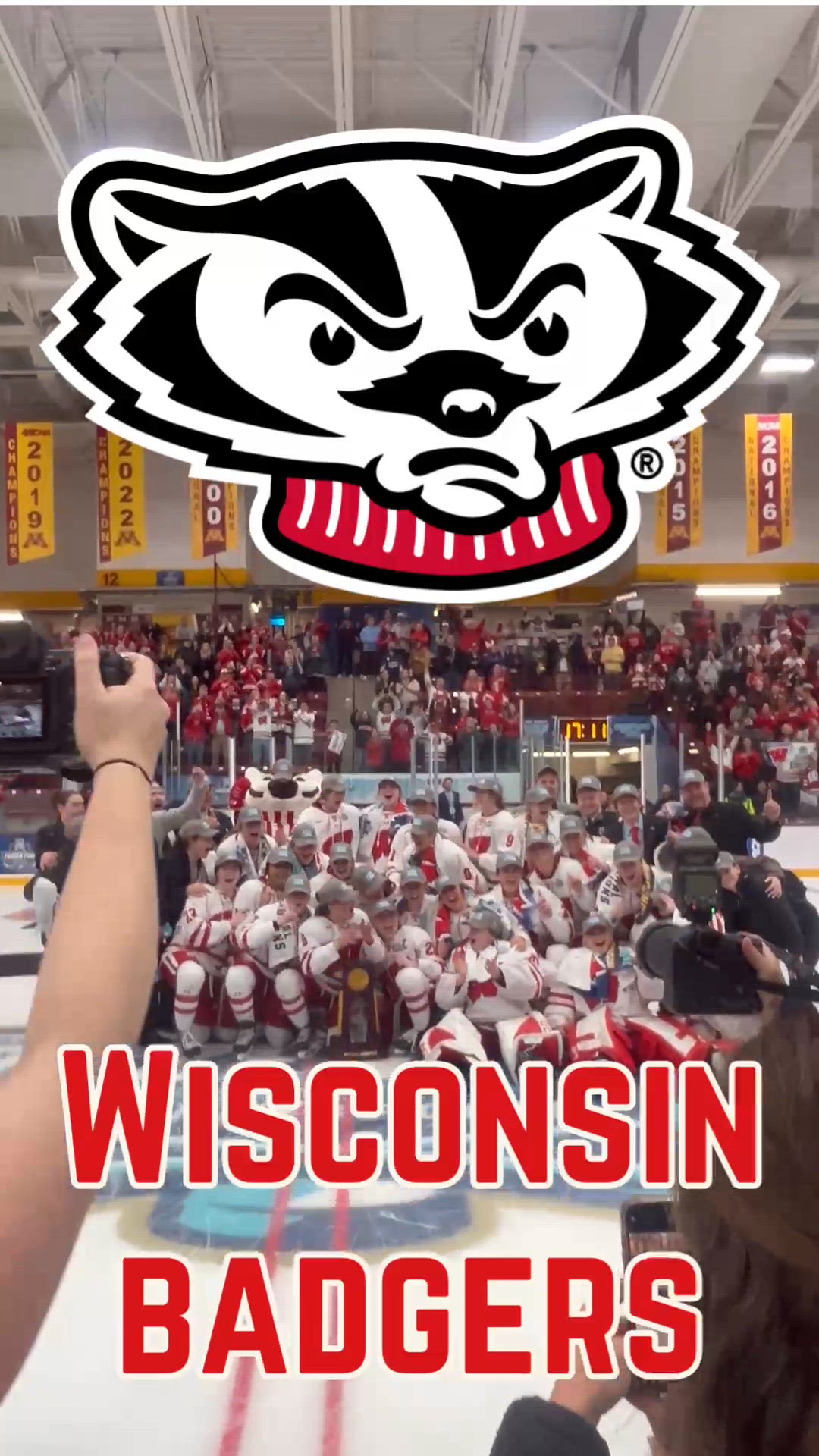 Video thumbnail for Badgers celebrate NCAA Women's Frozen Four Championship