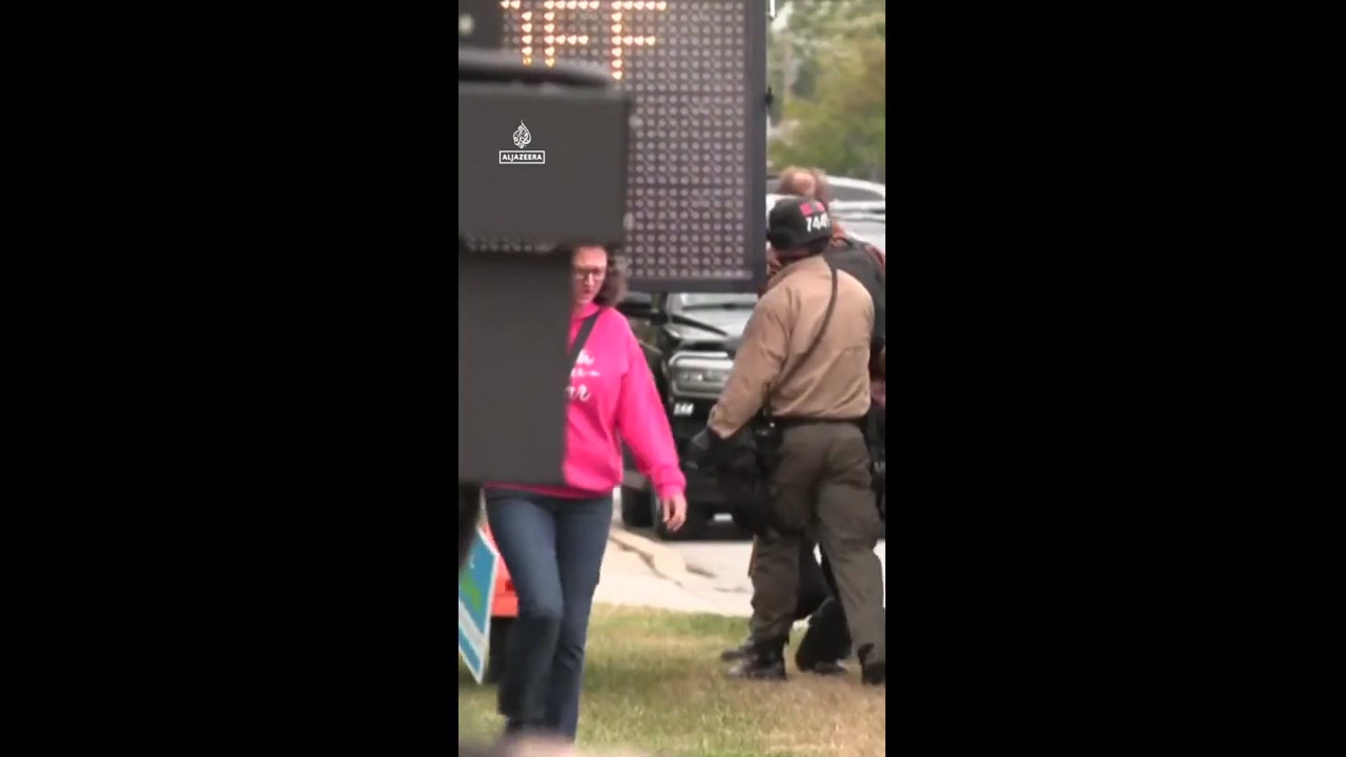 'Video thumbnail for Anti-ICE protesters, police scuffle at Chicago facility'