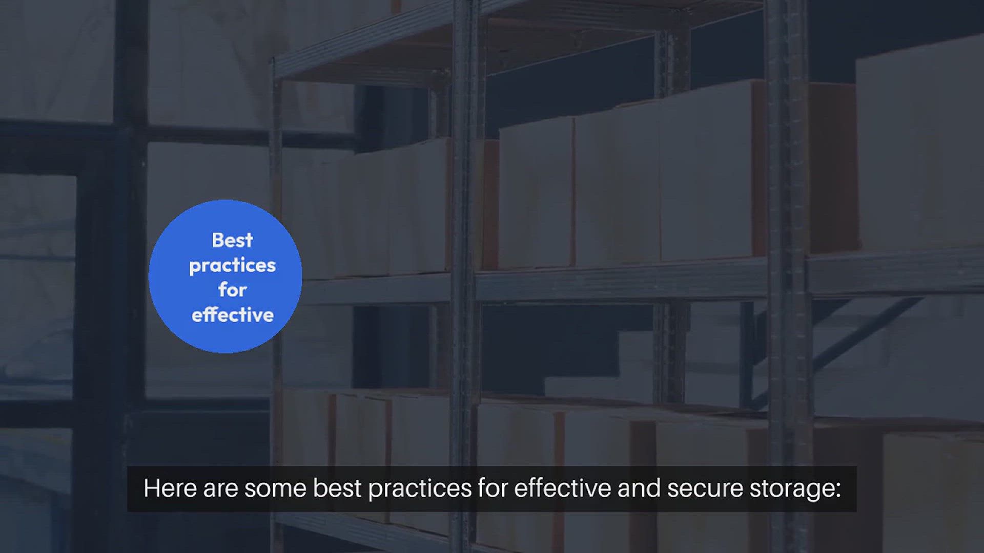 Video thumbnail for Best Practices for Safe Storage