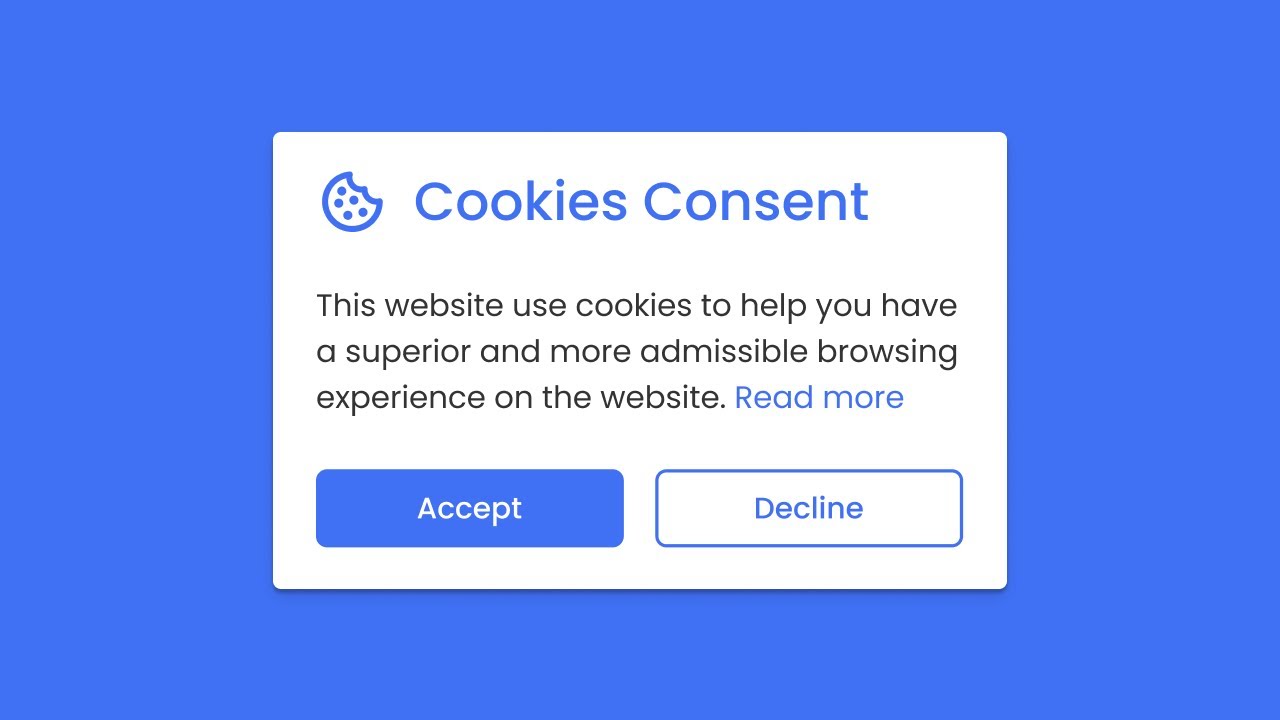 'Video thumbnail for Create Popup Cookies Consent Box in HTML CSS & JavaScript _ Set Cookie JavaScript'