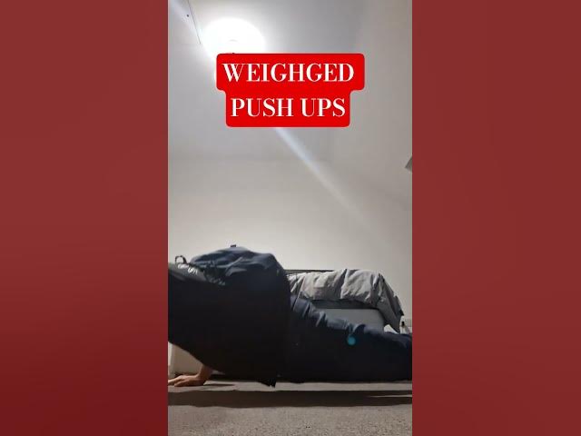 Video thumbnail for WEIGHTED PUSH UPS #pushups #fitness #workout