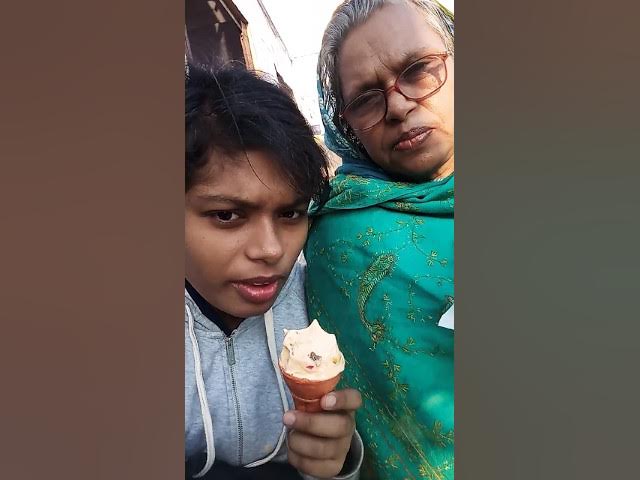 Video thumbnail for Enjoying Kaju Pista Ice cream with ammi in kolkata bookfair 2024 #kolkatabookfair2024