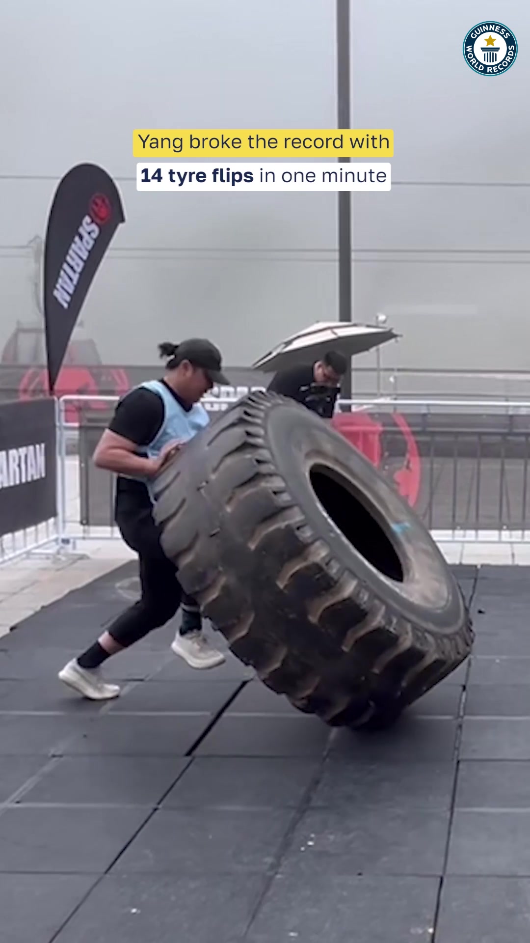 Video thumbnail for Most static tyre flips in one minute (male) - 14 by Yang Wei