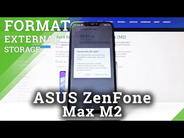 Video thumbnail for How to Format SD card on ASUS Zenfone Max M2 - Remove All Data