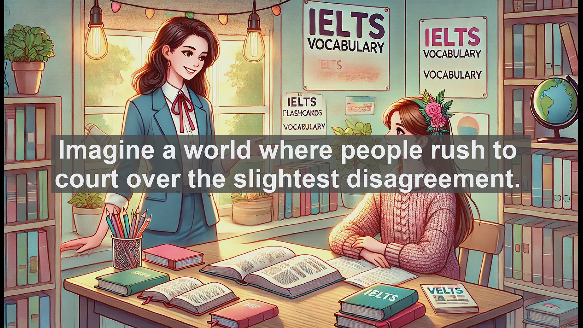 'Video thumbnail for 5000 Must Know IELTS 8.0 Vocabulary - Litigious: Understanding the Legal-Happy Mindset'