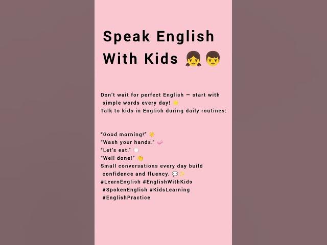 Video thumbnail for speak English with kids#learnenglish #englishgrammar#english