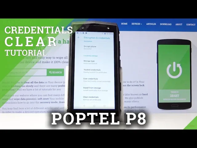 Video thumbnail for How to Clear Credentials in POPTEl P8 – Wipe All Certificates