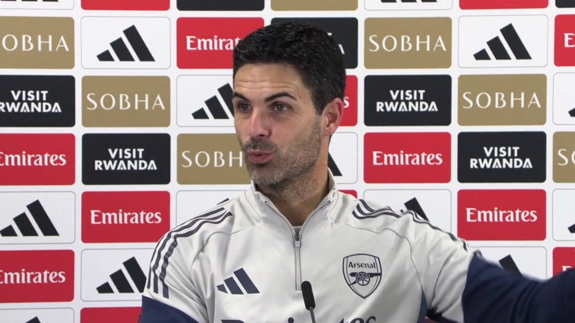 'Video thumbnail for Arteta hails Saka's 'astronomical' numbers as winger gets set for 200th Arsenal appearance'