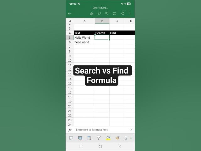 Video thumbnail for Difference Between Search and Find in Excel #exceltips