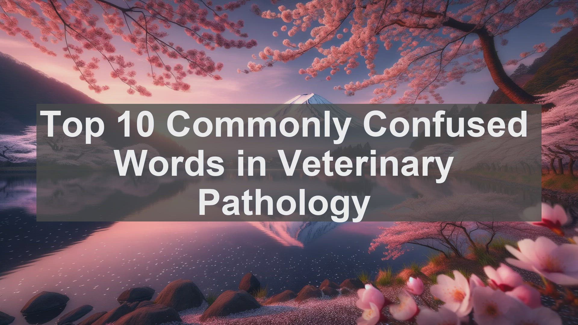 'Video thumbnail for Top 10 Commonly Confused Words in Veterinary Pathology'