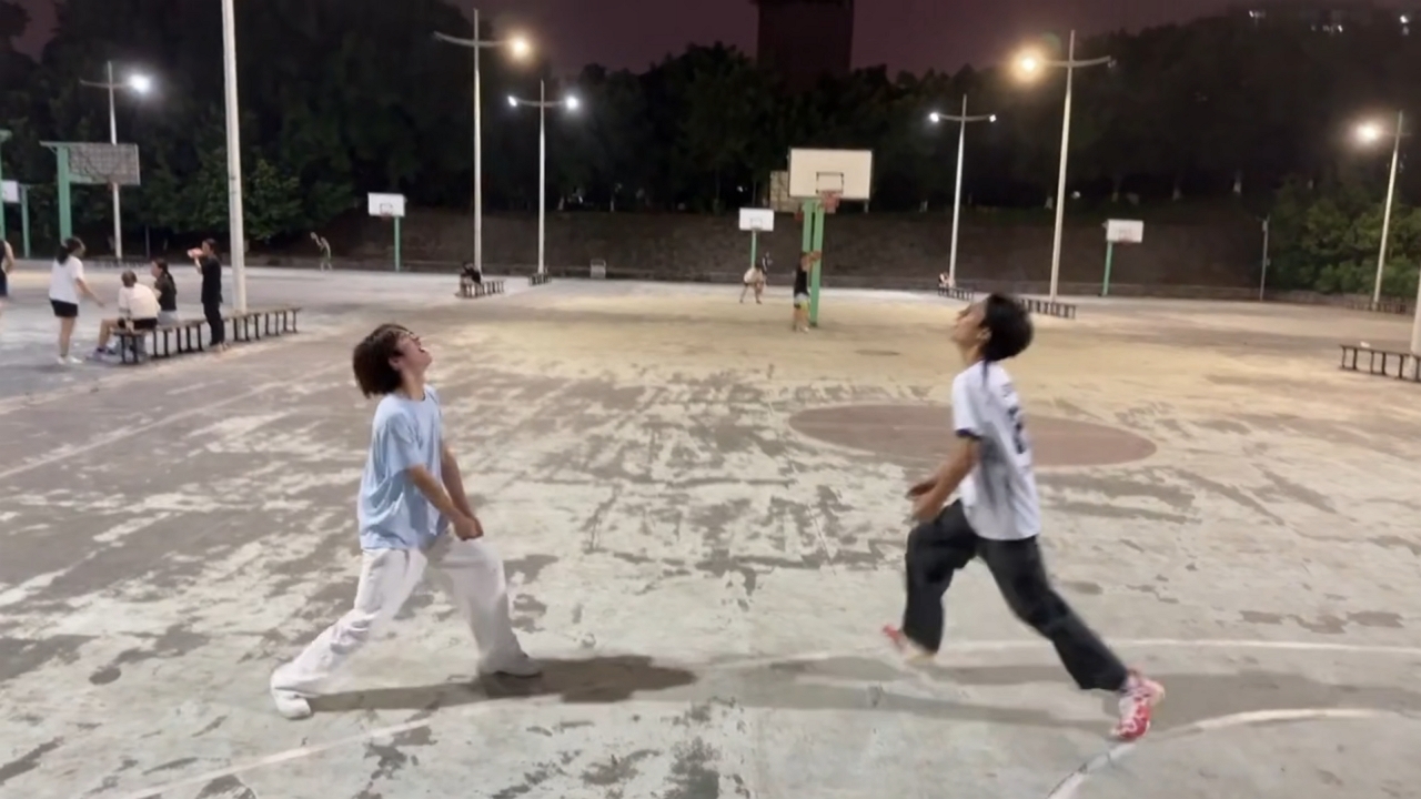 Video thumbnail for Friends Hilariously Struggle Playing Volleyball on Basketball Court