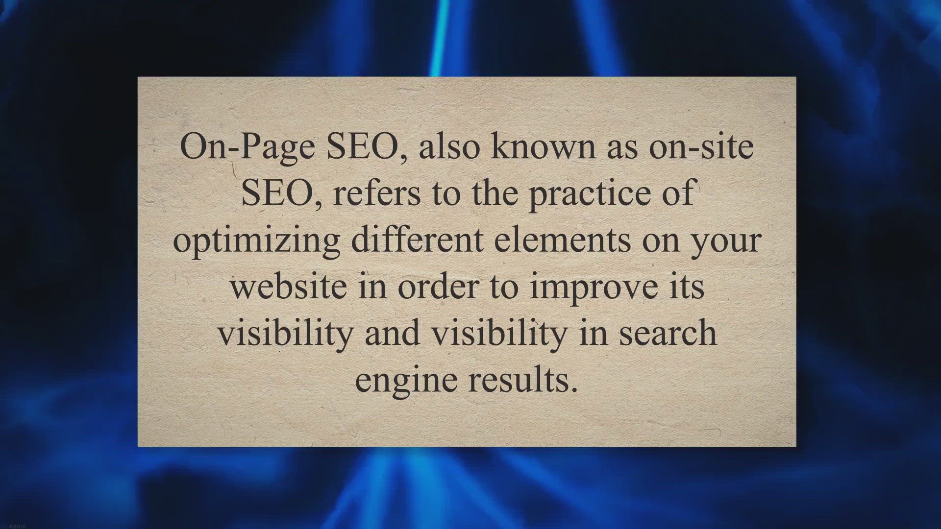 'Video thumbnail for Getting Started with On-Page SEO: Essential Elements and Optimization Tips for Beginners'