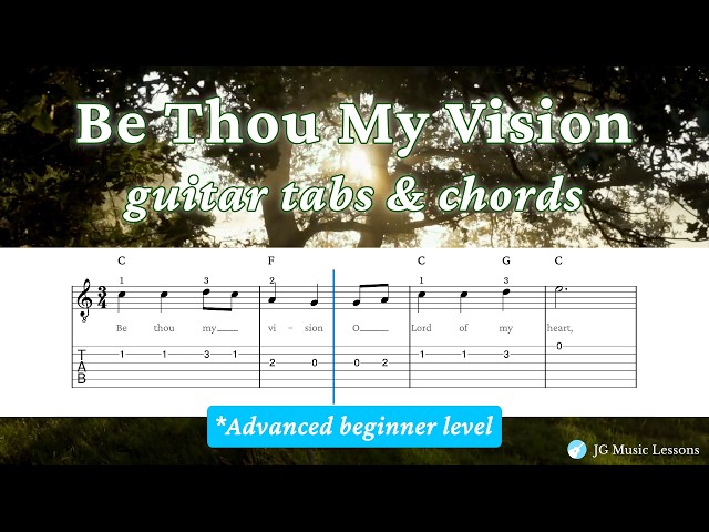 'Video thumbnail for Be Thou My Vision guitar tabs and chords 🎸'