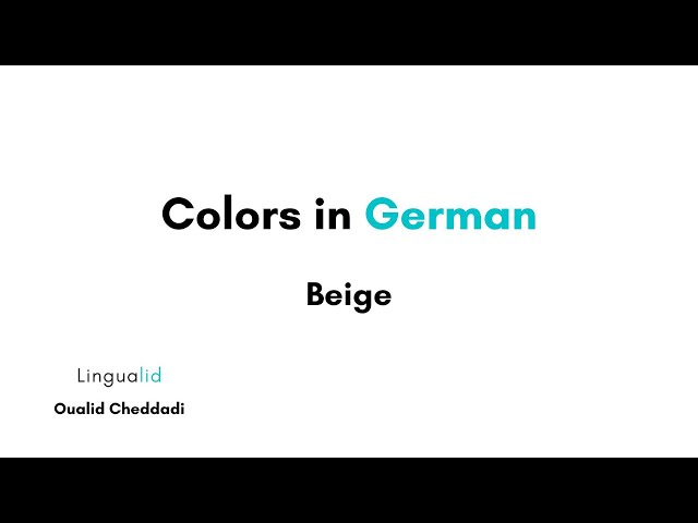 Video thumbnail for Learn Colors in German in Under One Minute
