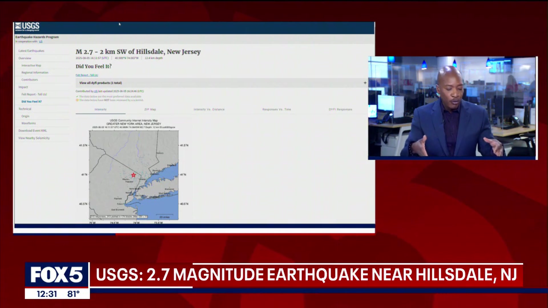 'Video thumbnail for Another earthquake strikes NJ, just outside of NYC'
