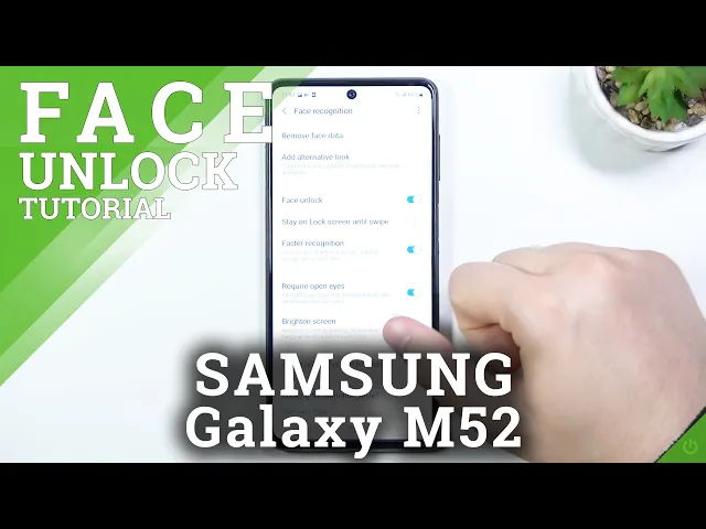 Video thumbnail for How to Improve Face Unlock in SAMSUNG Galaxy M52 – Speed Up Face Unlock