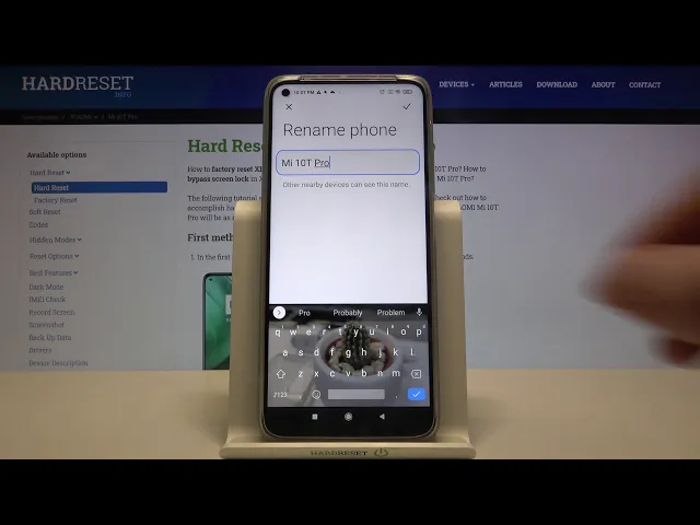 Video thumbnail for How to set up a new name of your device in XIAOMI MI 10T PRO