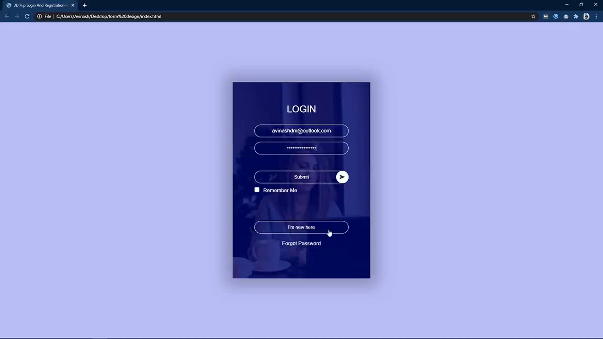 'Video thumbnail for How To Make Login And Registration Form Using HTML CSS _ Sign In & Sign Up Form Design'