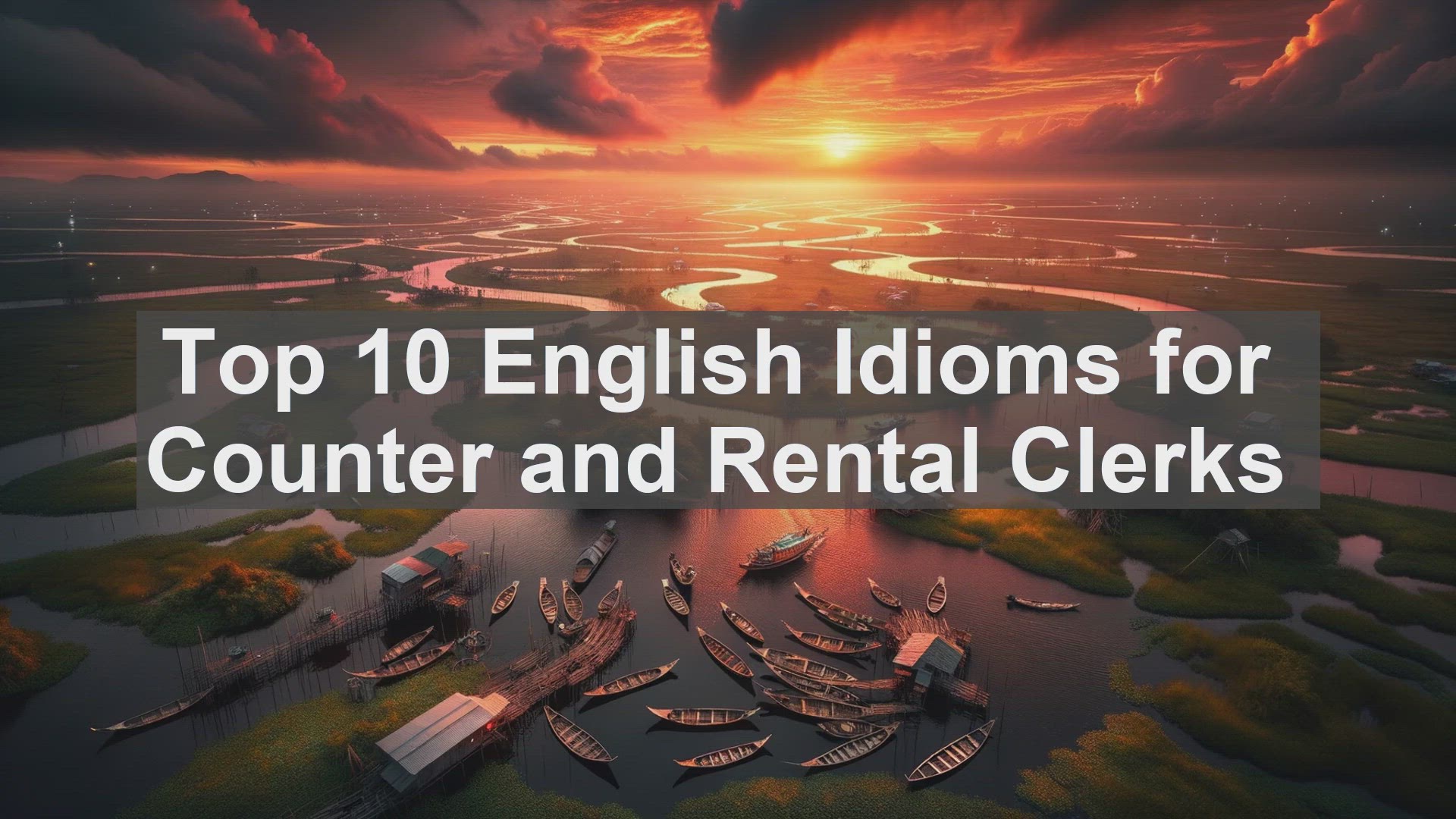 'Video thumbnail for Top 10 English Idioms for Counter and Rental Clerks'