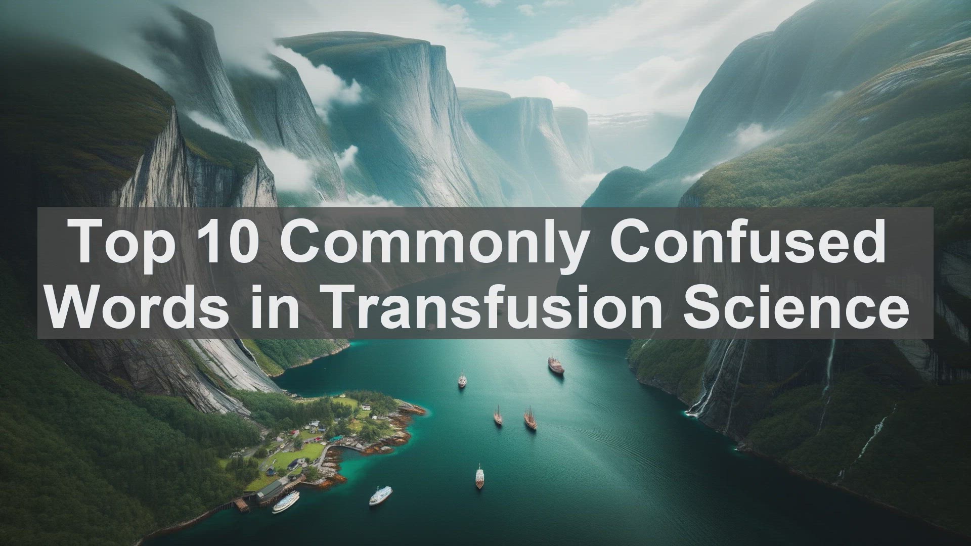 'Video thumbnail for Top 10 Commonly Confused Words in Transfusion Science'