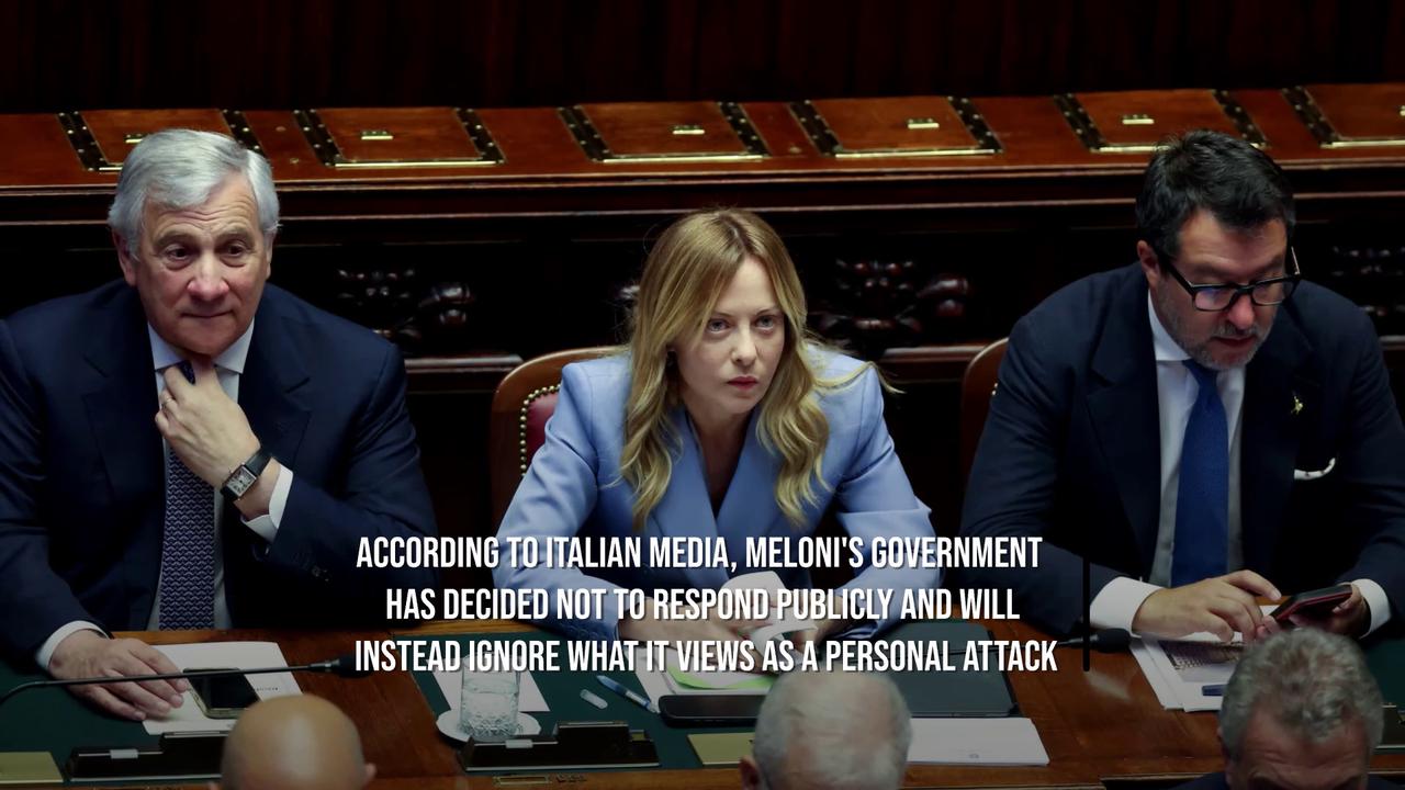 Video thumbnail for Trump Mocks Meloni Ahead Of NATO Summit.