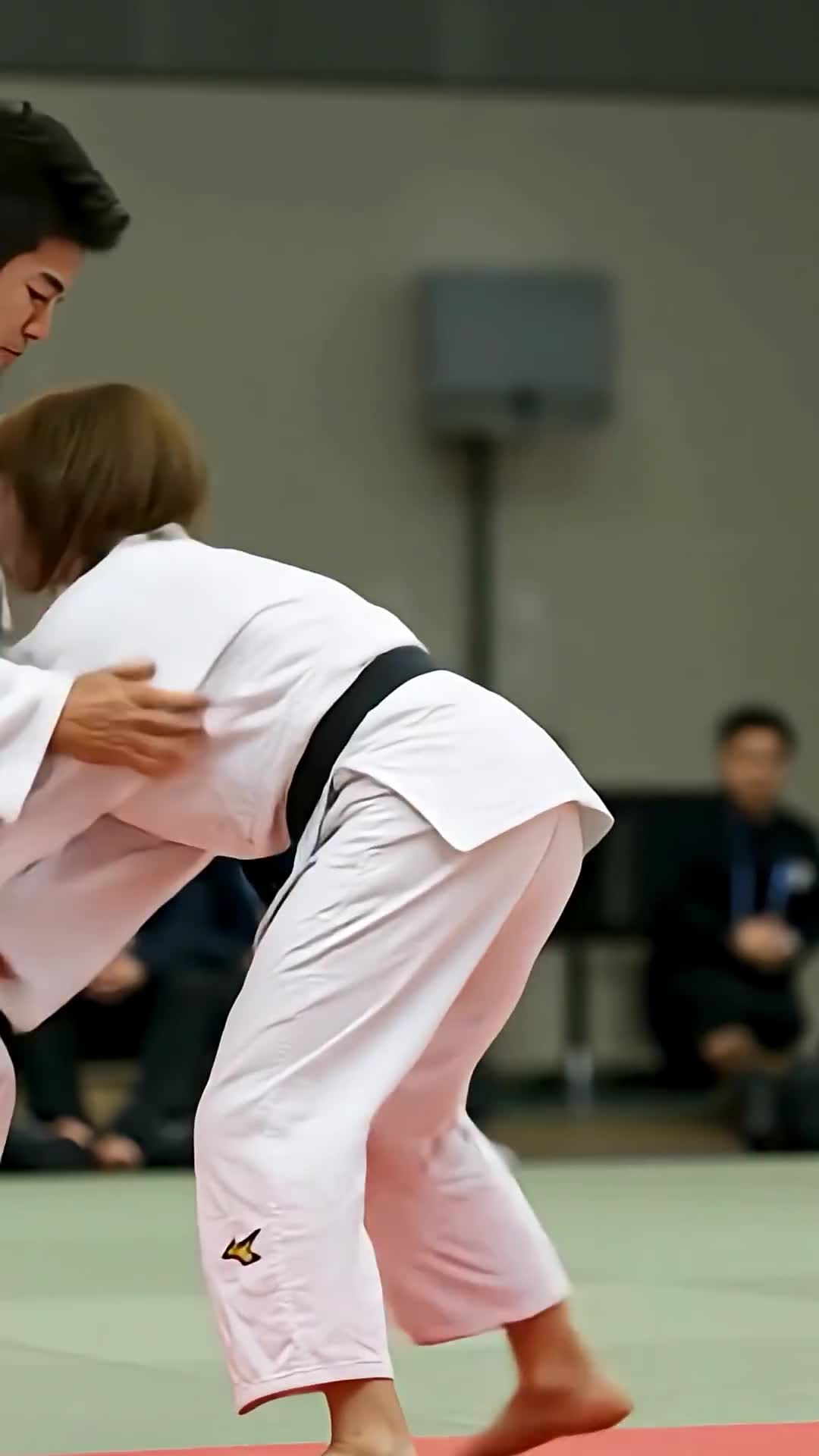 Video thumbnail for 果敢に男子に立ち向かう柔道家#ai #athlete #judo #sports #柔道 #美女