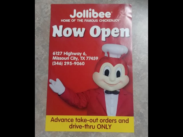 Video thumbnail for Filipino Fastfood Jollibee, Missouri City, TX Opening Day, Jun 10 2020. Jolly First Customers Kami.