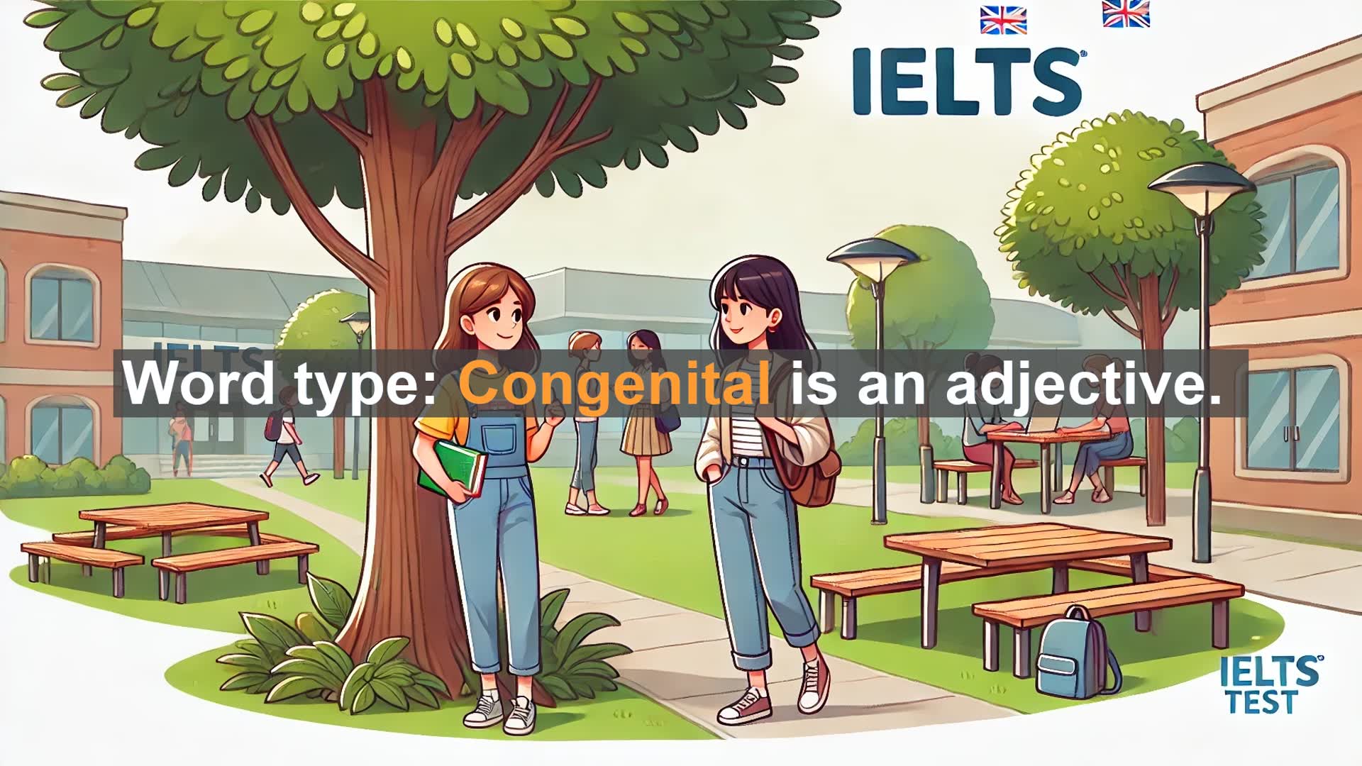 'Video thumbnail for 2000 Must Know IELTS 9.0 Vocabulary - Understanding 'Congenital': A Key Word for IELTS Success'