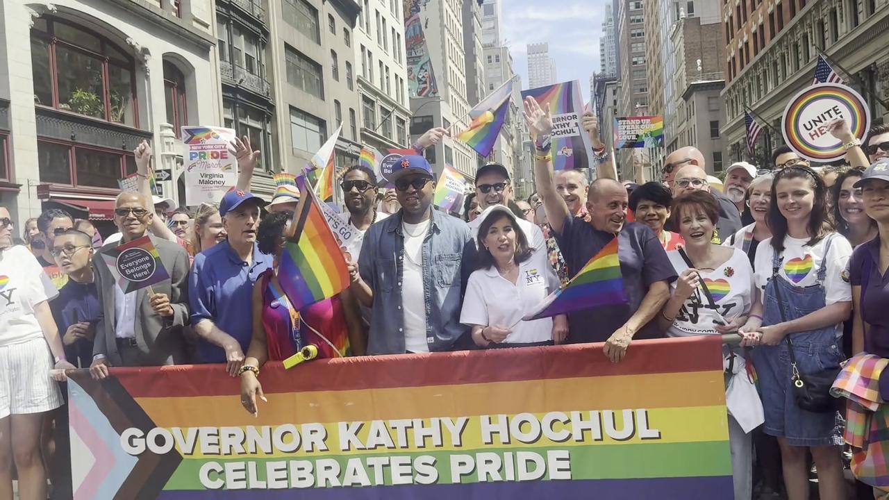 Video thumbnail for RAW Video: Kathy Hochul at 2026 Gay Pride March In New York City 2/2.