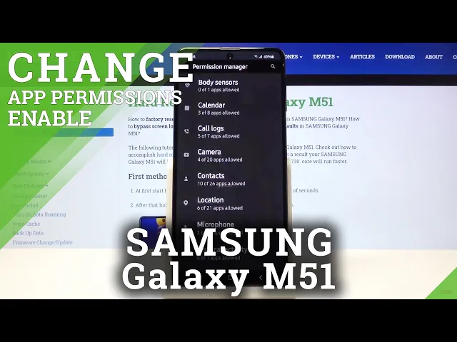 Video thumbnail for How to Open Apps Permissions on SAMSUNG Galaxy M51 – Control Apps