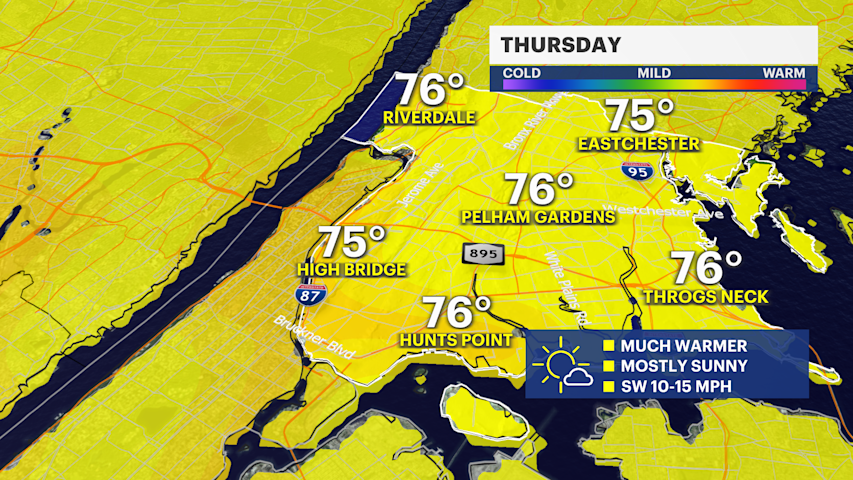 Video thumbnail for Sunny and warm Thursday ahead with the return of 70 degree temperatures