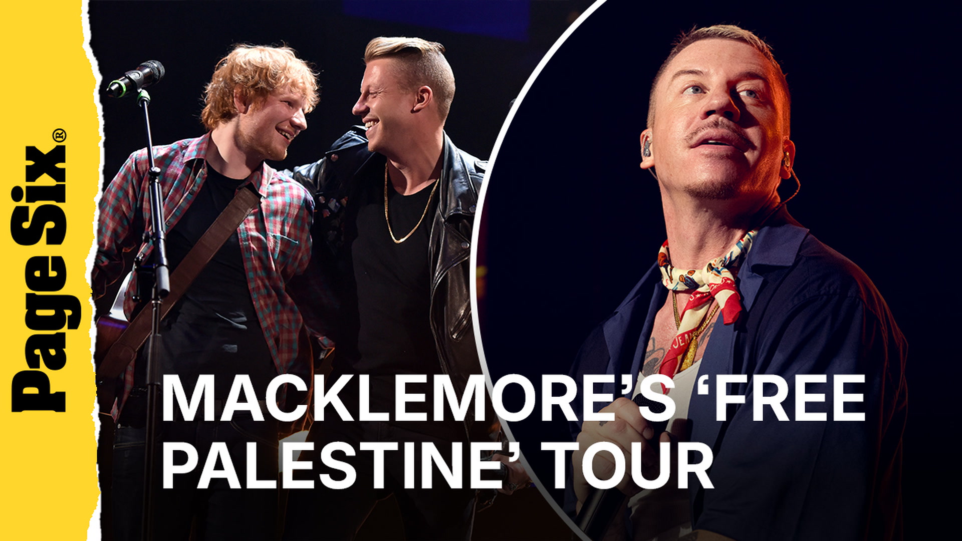 Video thumbnail for Macklemore announces 'Free Palestine' music tour after Ed Sheeran debacle